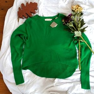 Anthropologie long sleeve green crop sweater NWT!
